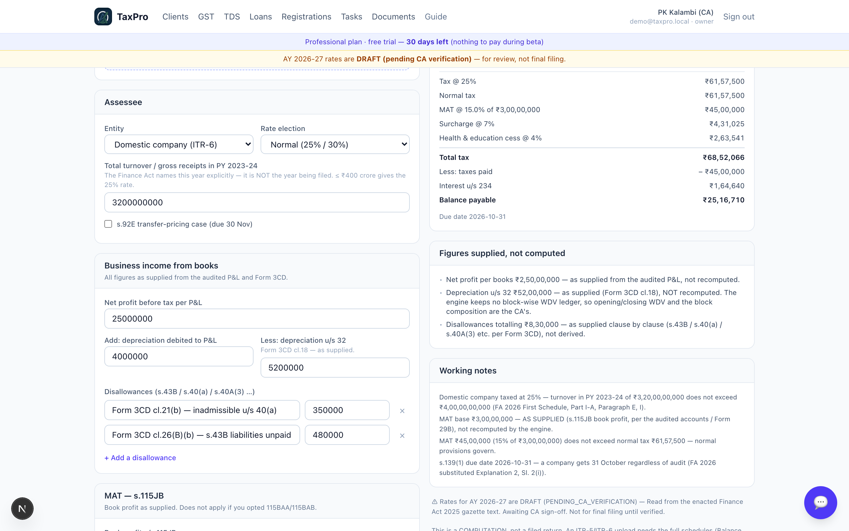 Business income